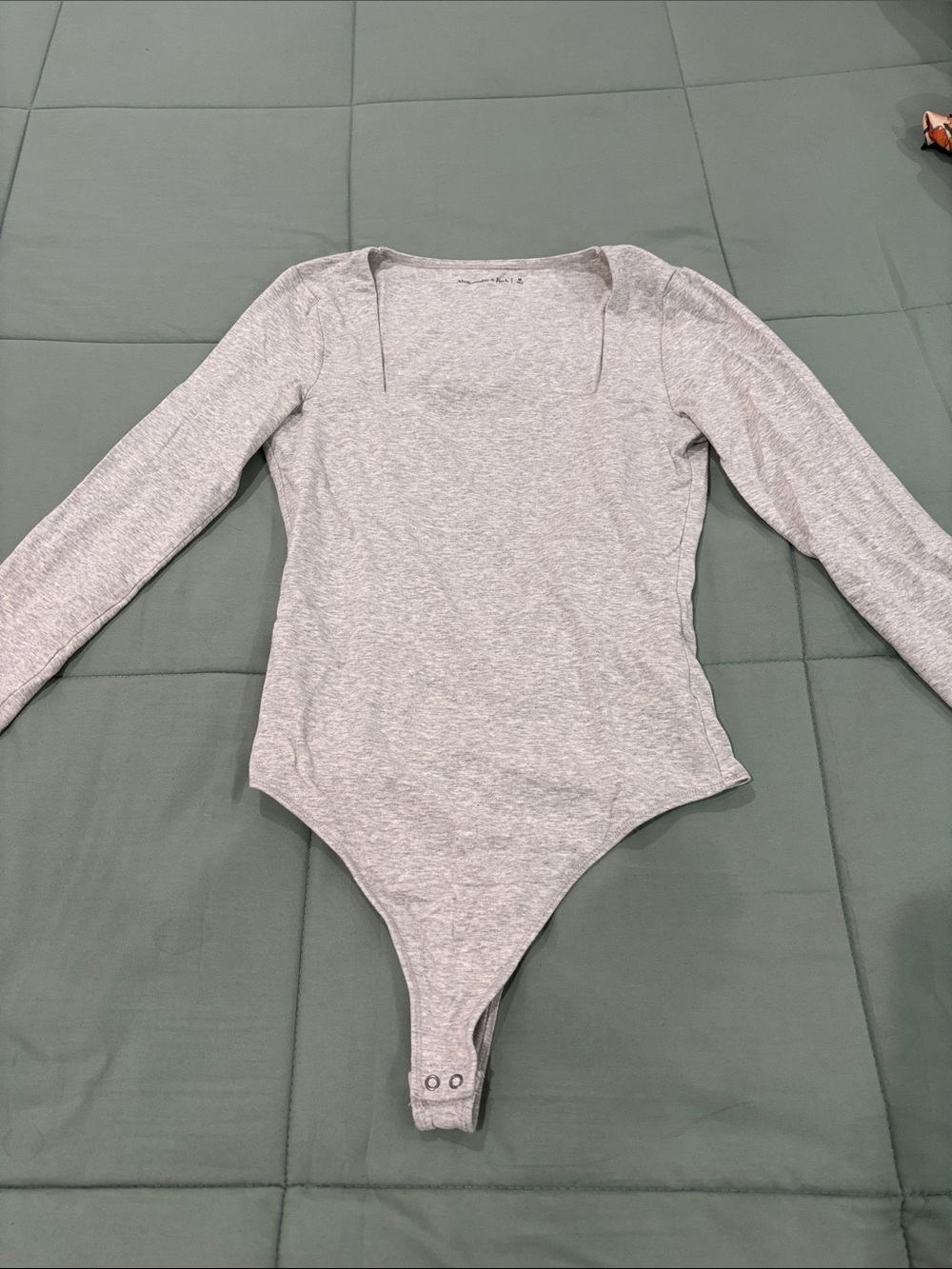 Abercrombie & Fitch Long Sleeve Heather Gray Bodysuit